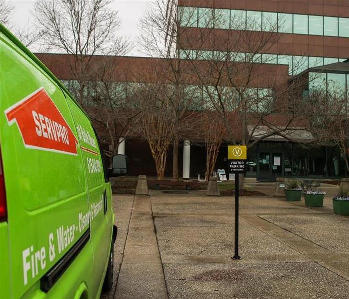 SERVPRO truck in front of building 