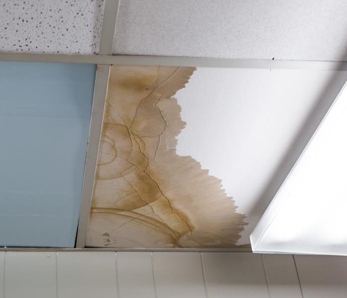 water damage to ceiling
